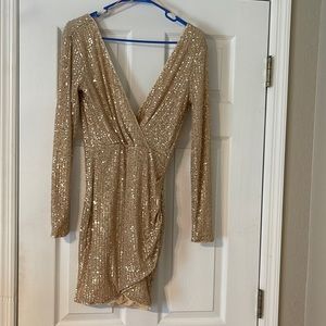 Gold homecoming dress